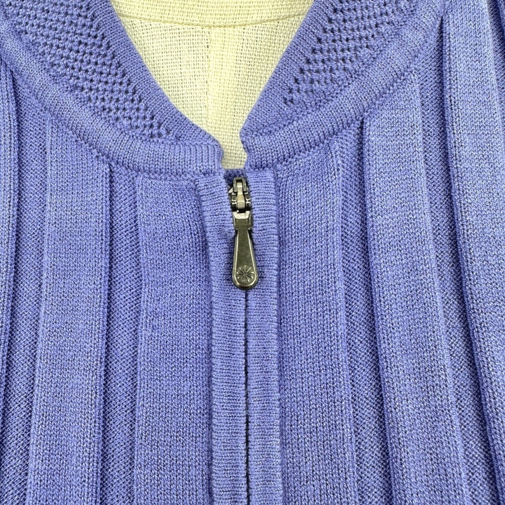 Athleta Fairway Sweater Cardigan Medium Adonis Blue/Purple‎ Pastel Capsule Clean - Picture 8 of 12